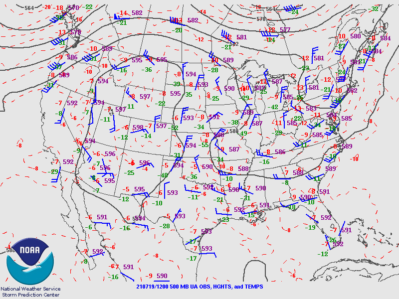 Current upper-level map
